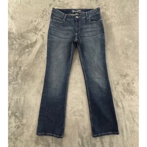 Wrangler Essential Boot Cut Jeans Womens 13x34 Dark Mid Rise Stretch 1009MWZDO